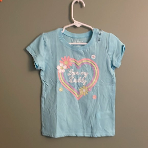 The Children Place graphic tee, blue splash , size 4T. Heart with LOVE MY DADDY - Picture 17 of 17